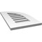Ekena Millwork Quarter Round Top Right Surface Mount PVC Gable Vent w/ 3-1/2"W x 1"P Standard Frame, 14"W x 24"H GVPQR14X2401SF - alternate 4